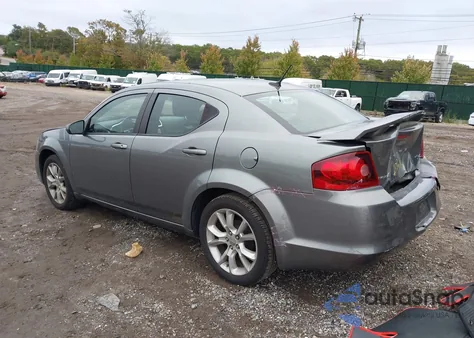 2012 Dodge Avenger R/T из США, поврежденный, VIN 1C3CDZBG3CN115588